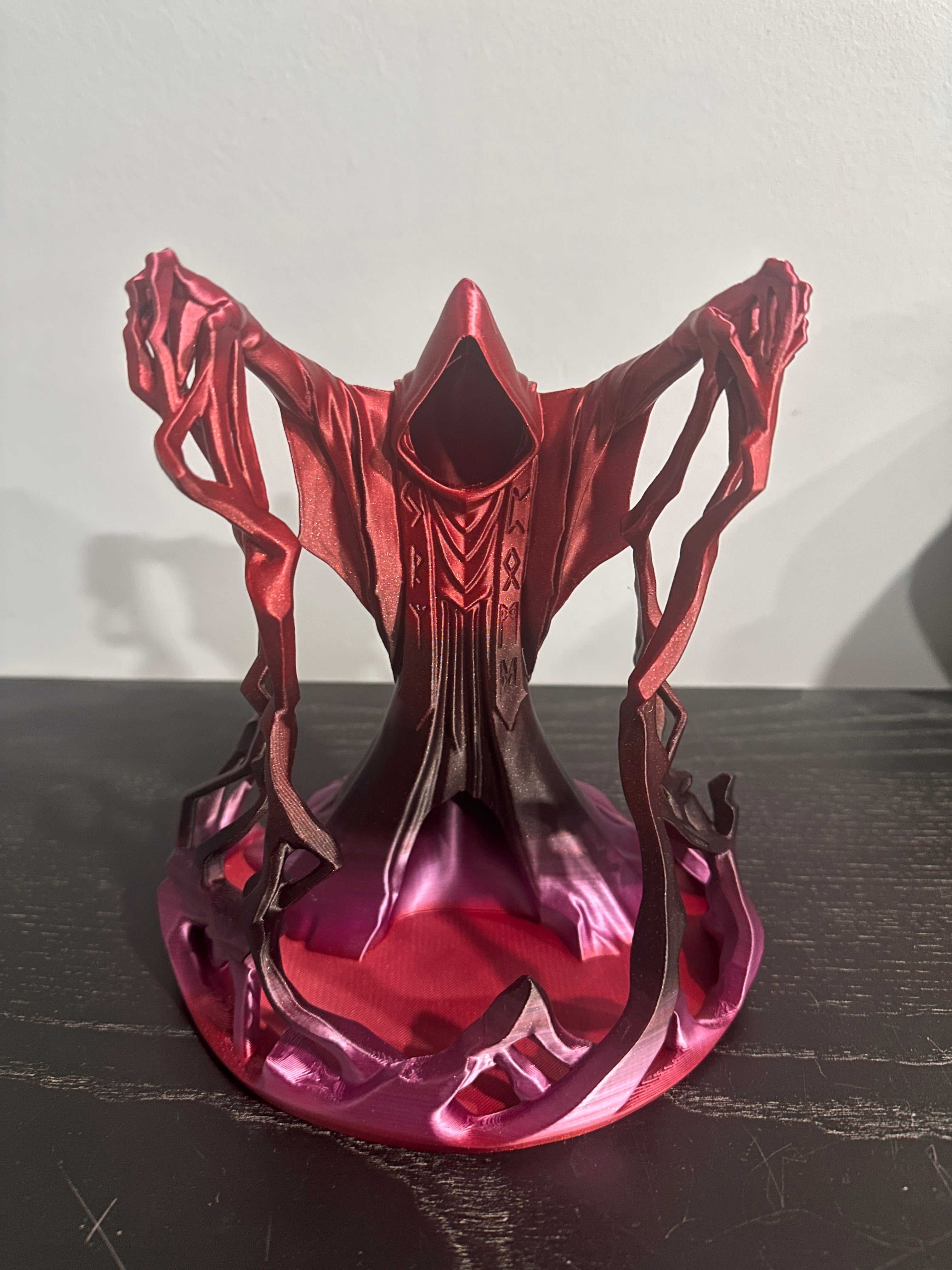Behold the Wizard" Shadow-Caster Dice Tower – Dual-Tone Silk Finish