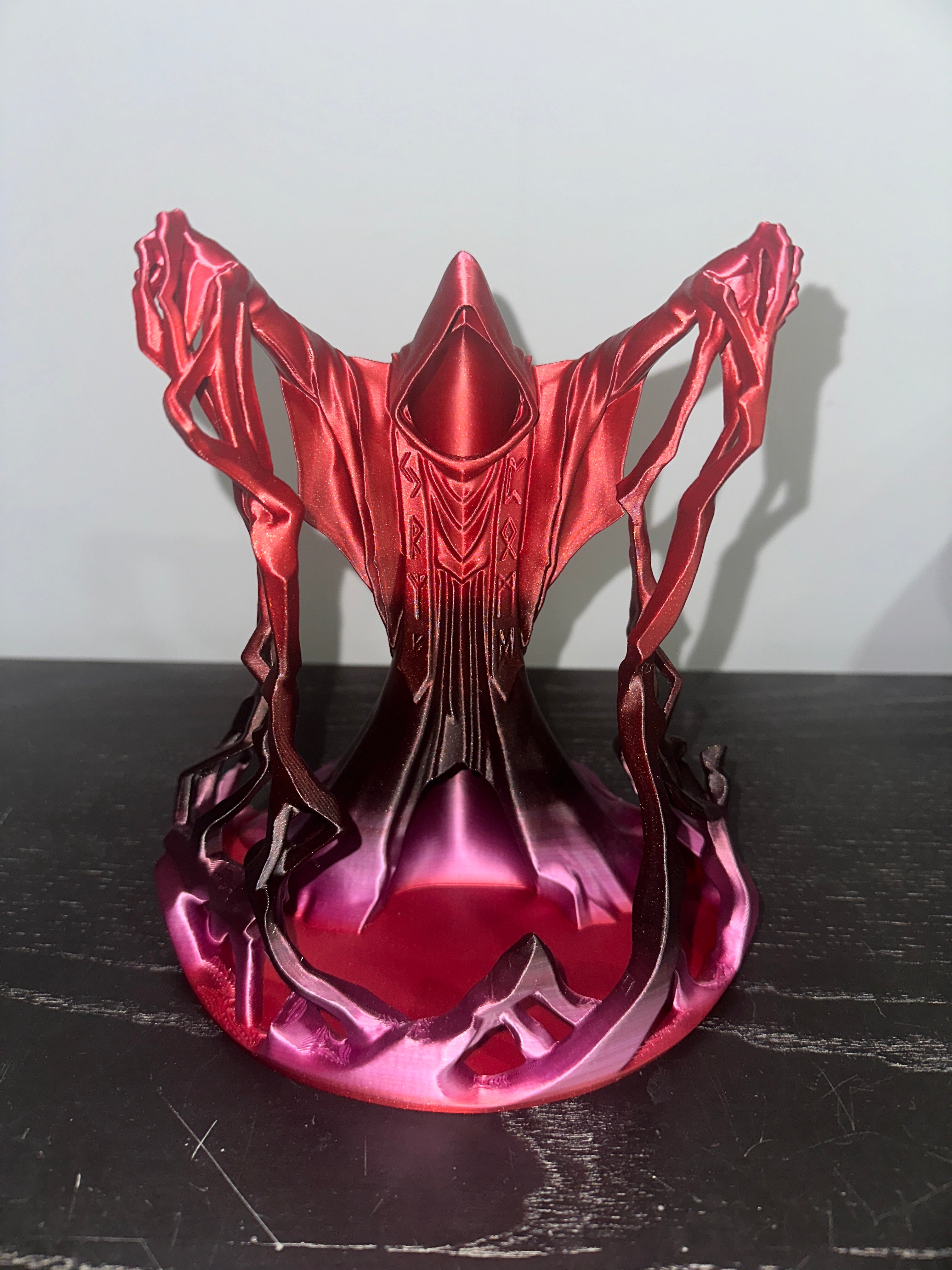 Behold the Wizard" Shadow-Caster Dice Tower – Dual-Tone Silk Finish