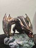 Ancient Bronze Dragon Miniature - Hand-Painted 3D Printed Tabletop Decor